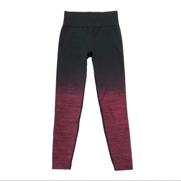 CODEFIT Yoga Power Flex Ombré Black & Burgundy Leggings S/M - Picture 5 of 8